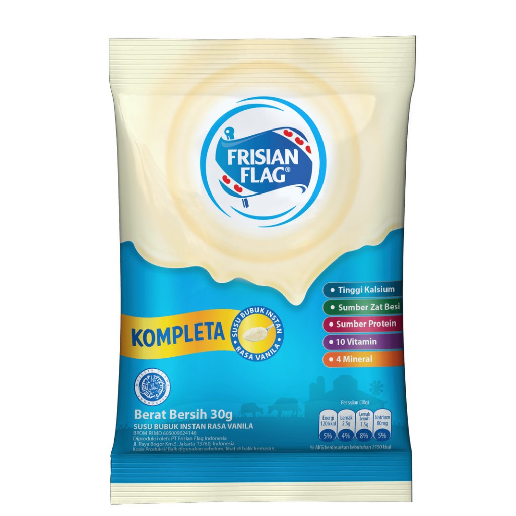 

Frisian Flag Susu Bubuk Kompleta Vanila Sachet - 30 GRAM