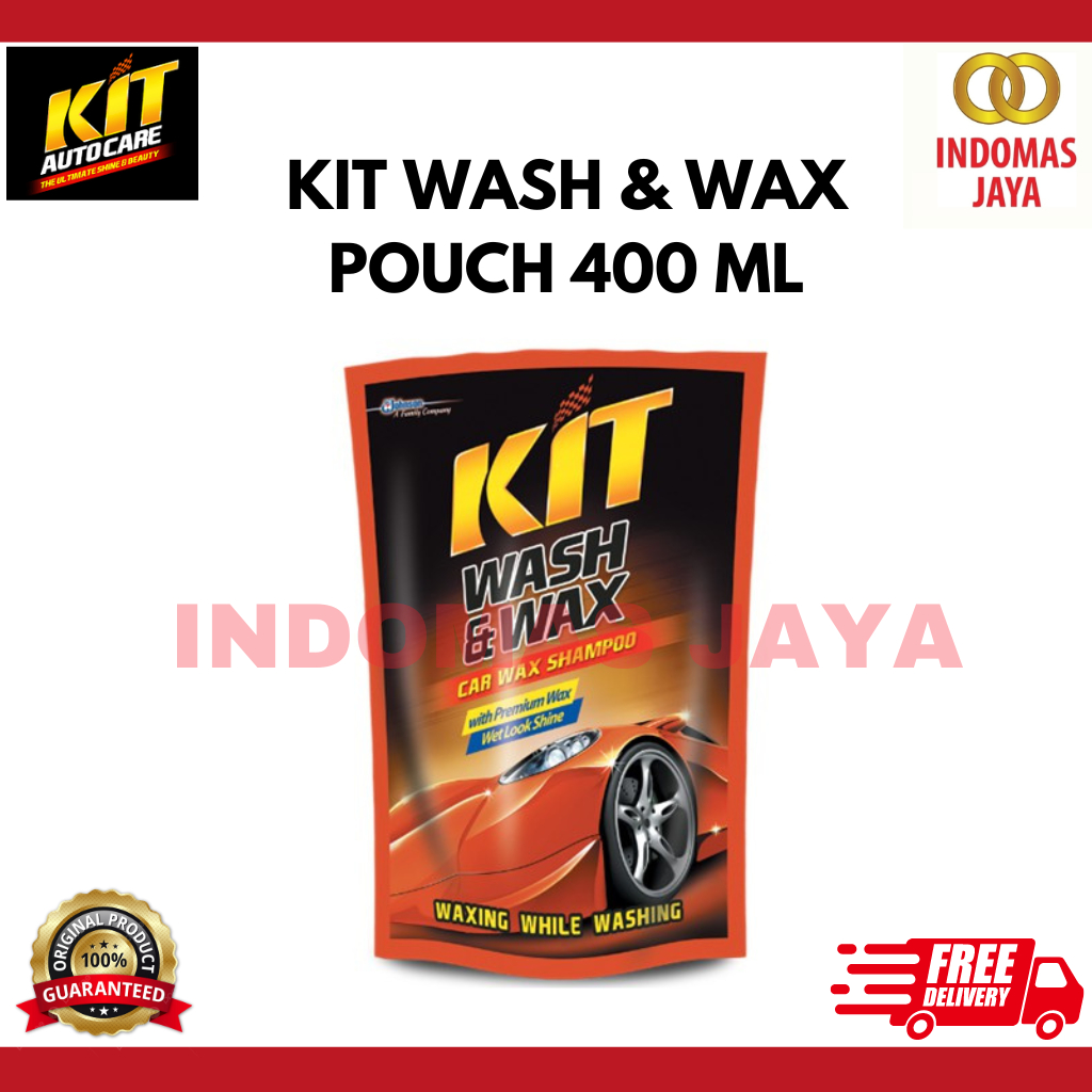 KIT WASH & WAX POUCH 400 ML