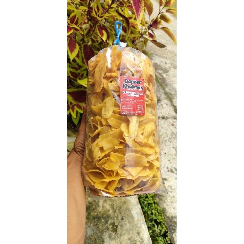 

keripik pisang kapok asli gurih dan renyah UK 1kg oleh2 khas kebumen