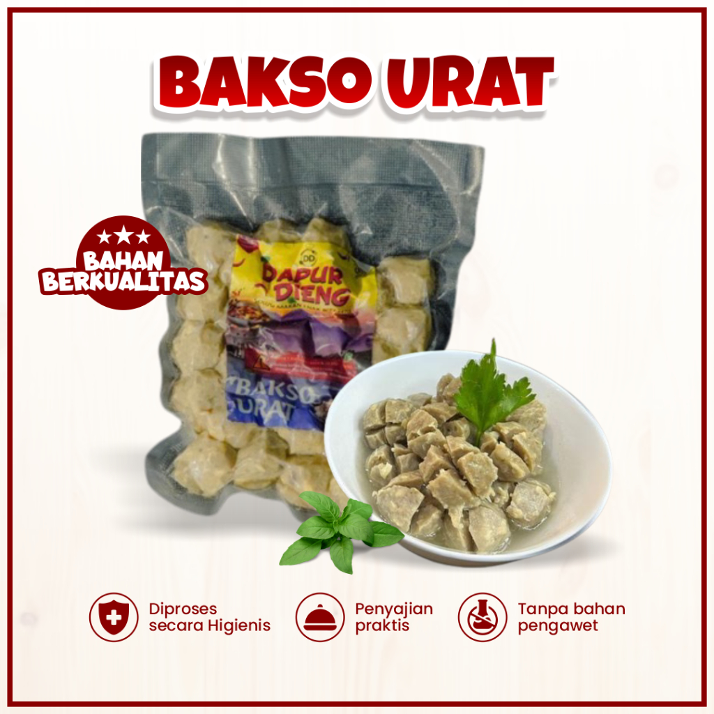 

Bakso Sapi Dapur Dieng Frozen Food Baso Urat Full Daging Isi 30 Pcs Premium Praktis Instan Halal