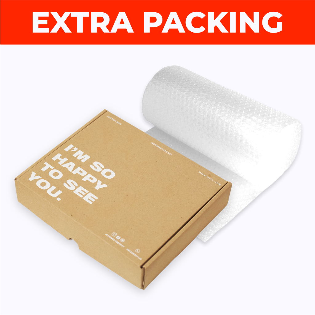 

EXTRA BOX / PACKAGING BARU + BUBBLE WRAP + GREETING CARD