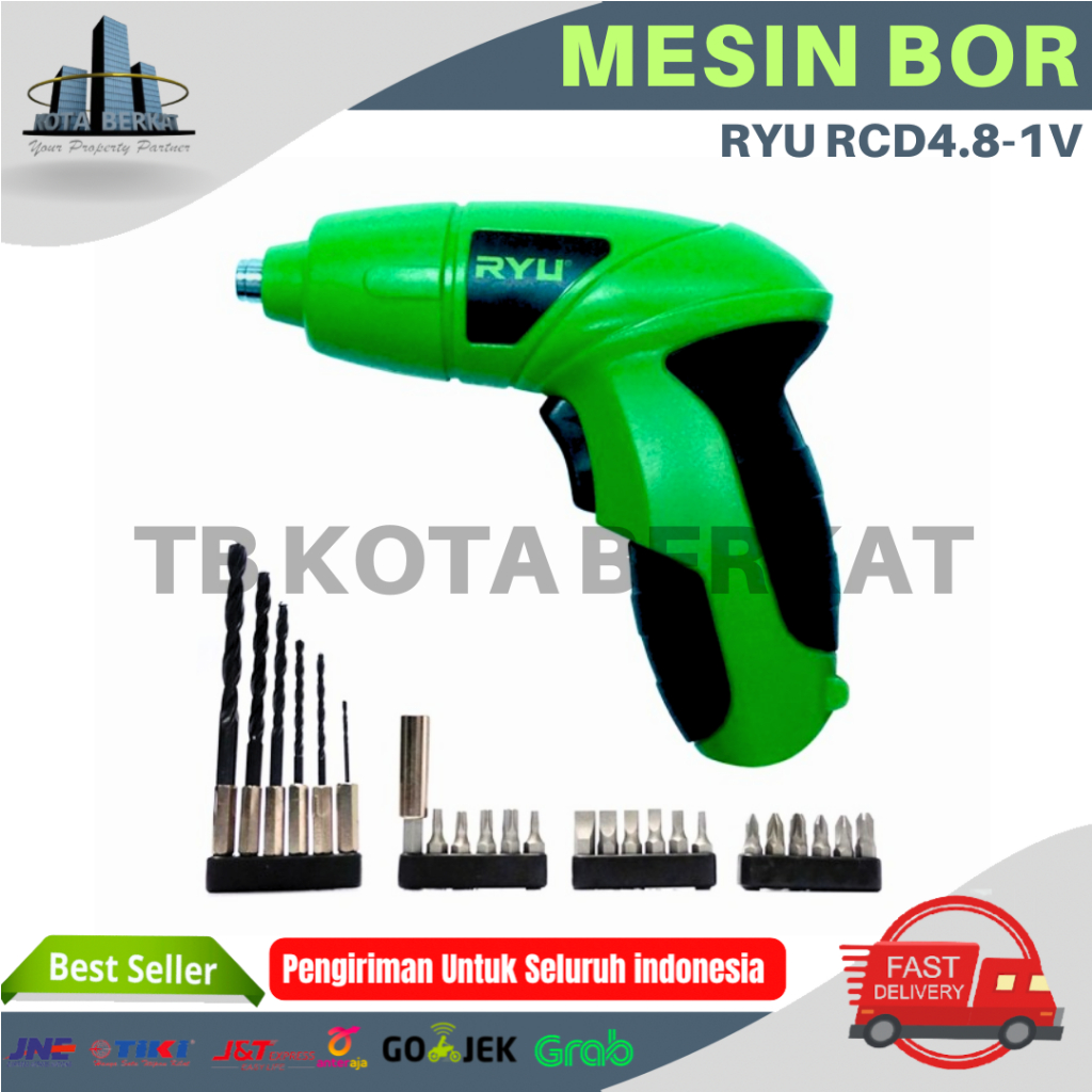 MESIN BOR BATERAI RYU/ CORDLESS RYU RC TEKIRO RYU RCD 4.8 V-1