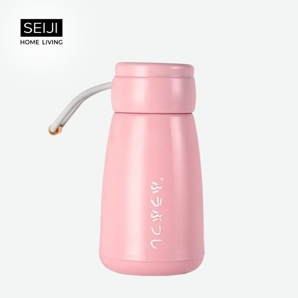 MINI TERMOS KACA / BOTOL MINUM KACA DENGAN COVER PLASTIK