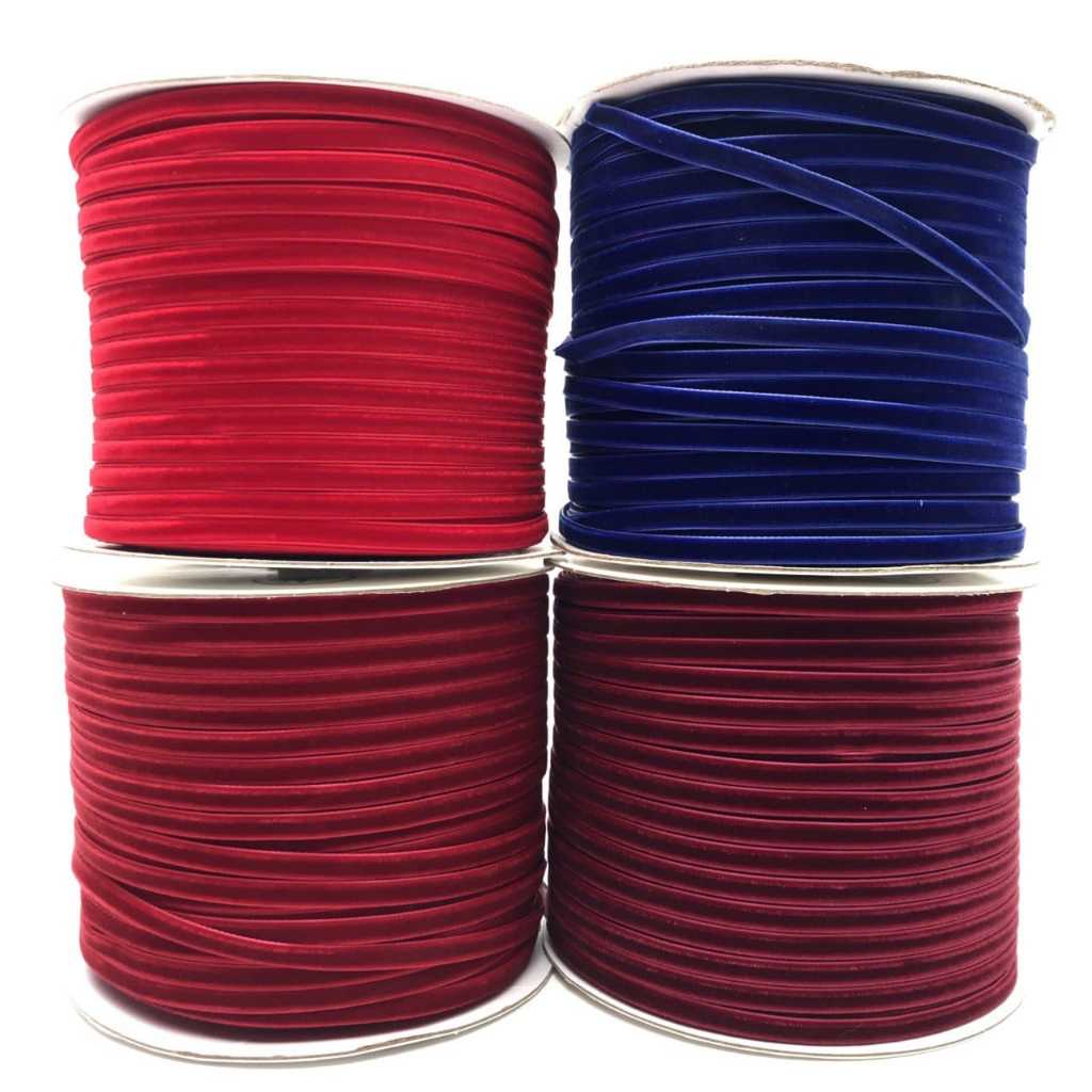 

PER 1YARD - 6 mm | PITA BLUDRU /VELVET 1/4 INCH