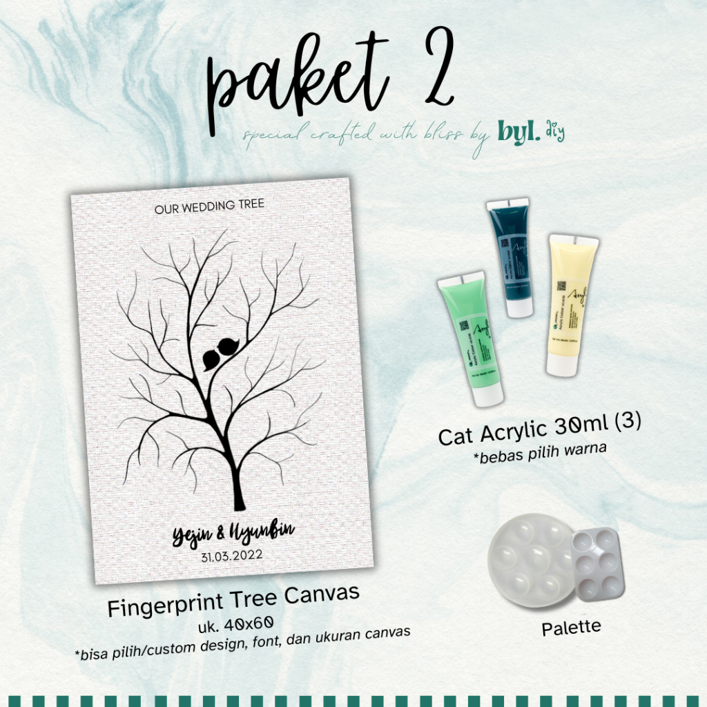 

(PAKET 2) Fingerstamp Guestbook uk 40x60