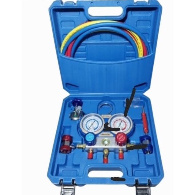 Testing Meteran Manifold Gauge Alat Cek AC Mobil AC Rumah