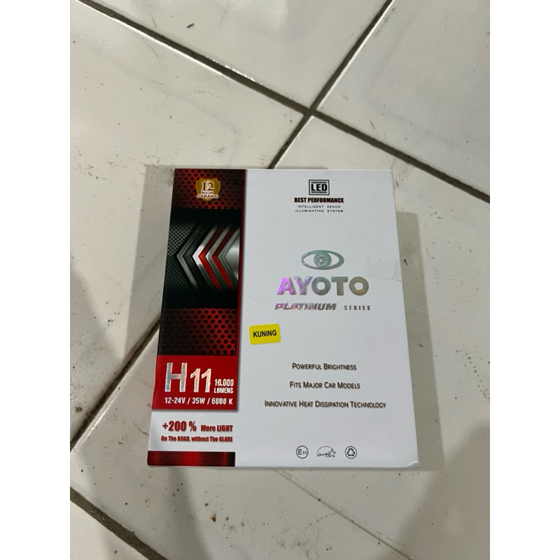 Lampu led kuning terang ayoto h11 35 watt