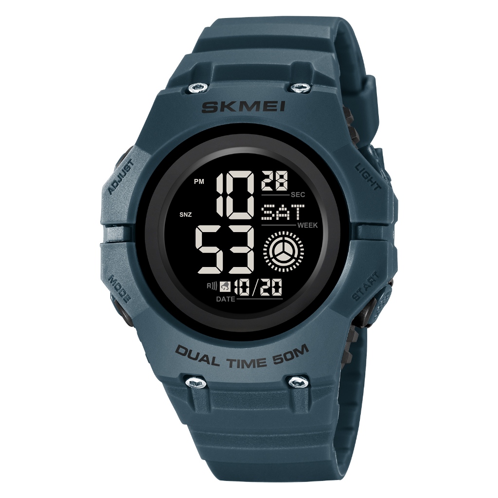 SKMEI 2261 Jam Tangan Pria Digital Sport Watch Anti Air 5 Bar MGOS-Biru Gelap