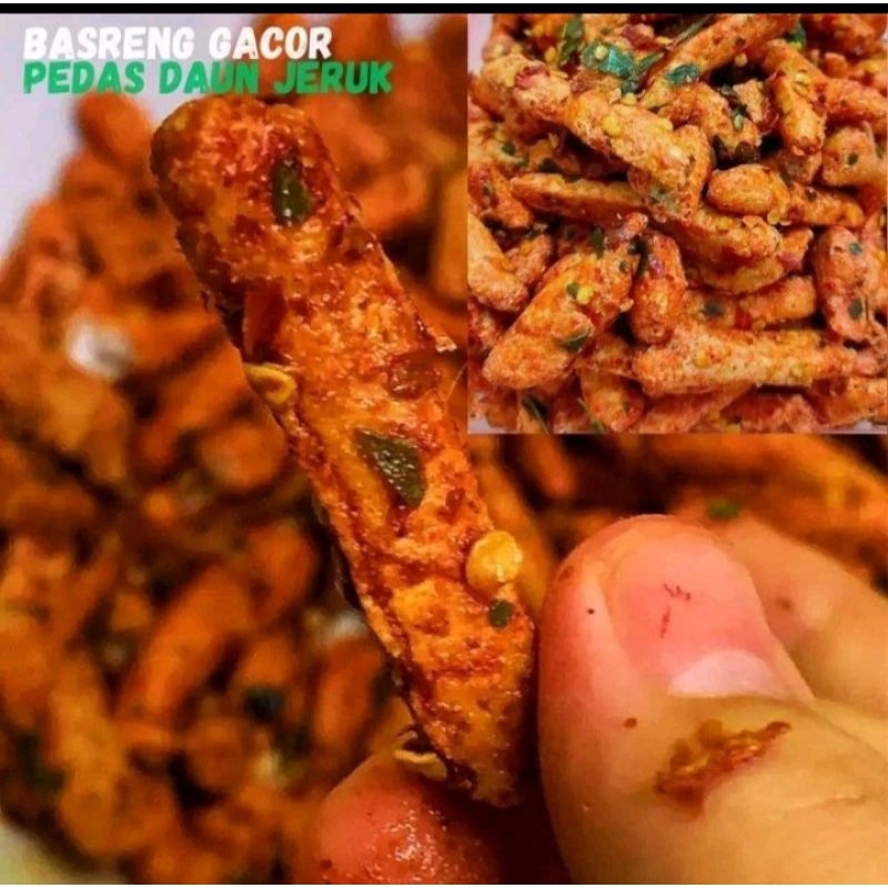 

Basreng cikruh pedas daun jeruk lumer bumbu berat 1 kg
