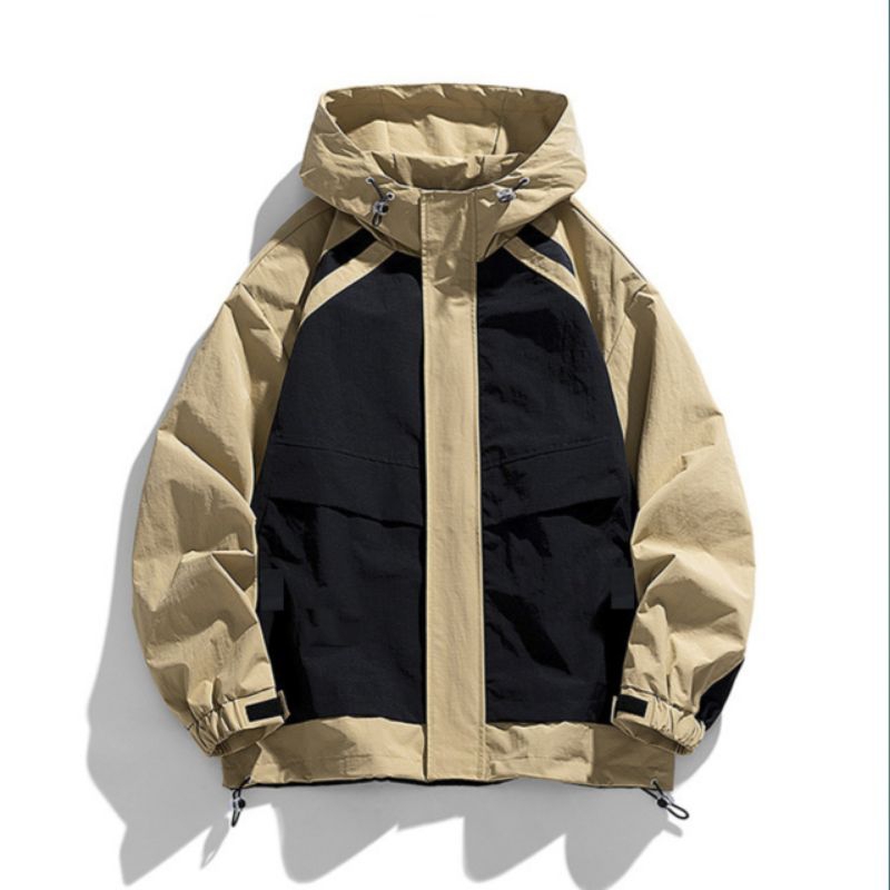 JAKET PRIA HOODIE VINTAGE WINDBREAKER