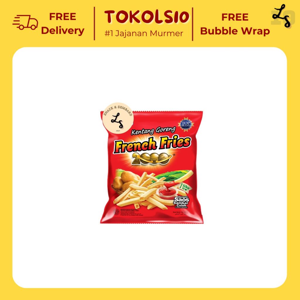

[1 DUS] Kentang Goreng French Fries 2000 Besar Isi 4 Renceng @10pcs