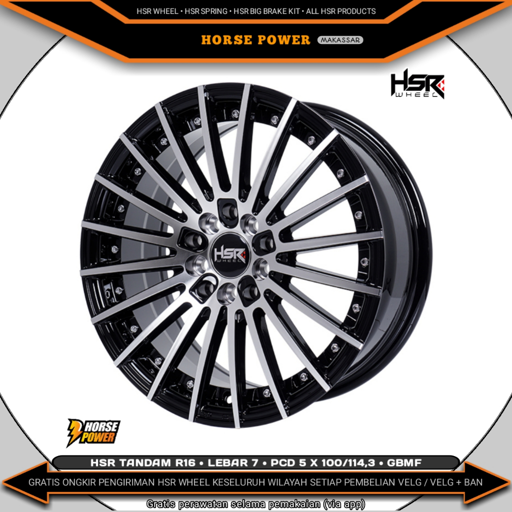 Velg R16 • Mobil 5 Baut Roda • Pcd 5 x 100/114,3 • Hsr Tandam