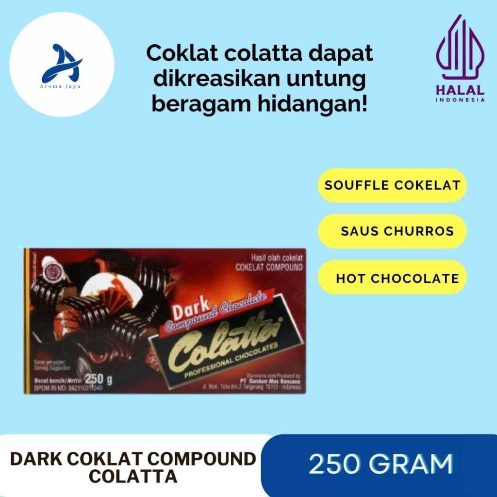 

COKLAT COLATTA DARK CHOCOLATE COMPOUND 250G / COKLAT MASAK COLATA COLLATA