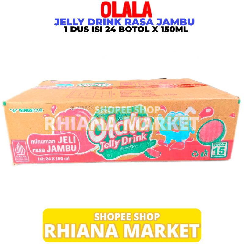 

Minuman Olala Rasa Jambu Jelly Drink 1 Dus Isi 24 Botol 150ML