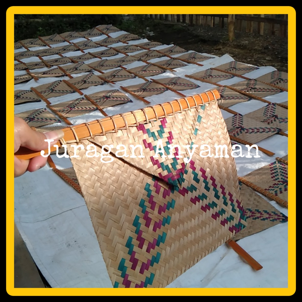HIHID - HIHID WARNA - KIPAS BAMBU - KIPAS ANGIN - ANYAMAN BAMBU - BISA DESAIN ANYAMAN SENDIRI