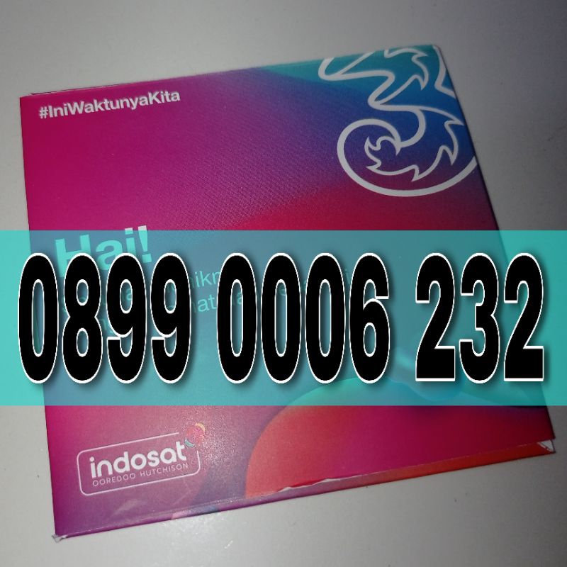 Nomor cantik Kartu perdana Tri Angka Hoki ekor 232 Nomor cantik kartu perdana Tri 11 digit Ekor Hoki