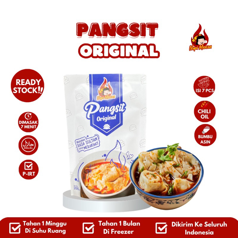 

Pangsit Original Ayam, Pangsit Tulang Rangu, Pangsit Ayam Keju - Nyai Mercon
