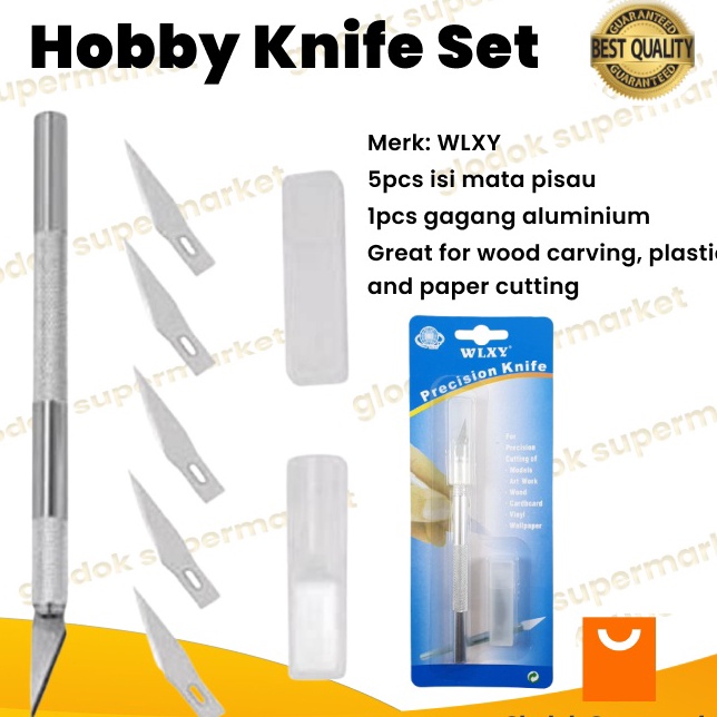 

Diskon Pemesanan Pisau Ukir Service IC WLXY Precision Hobby Knife Set Refill Isi 5 Mata Pisau