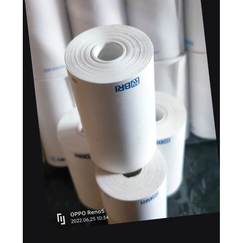 

kertas struk thermal logo BRI 58x33mm isi 10pcs/roll