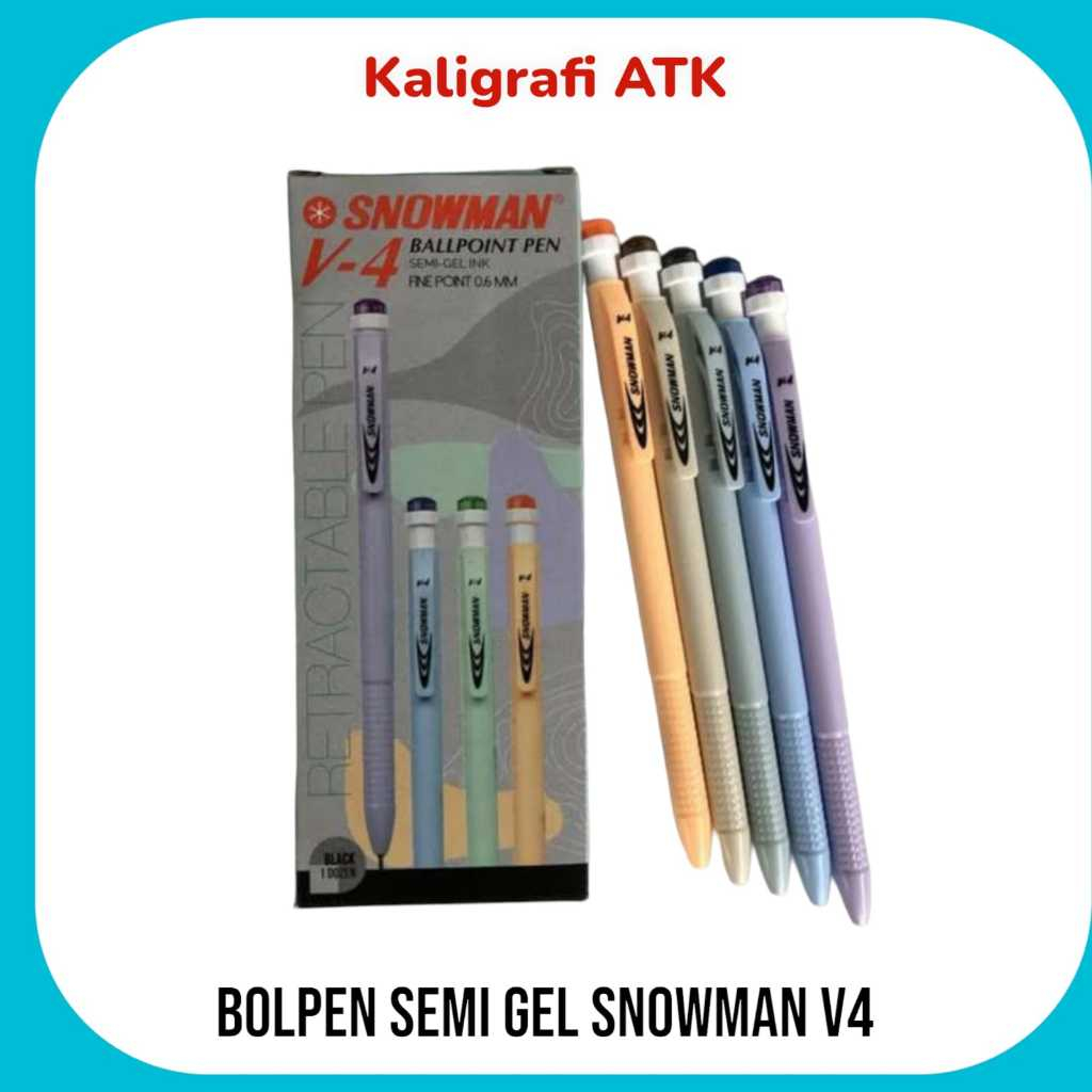 

Bolpen semi gel snowman V4