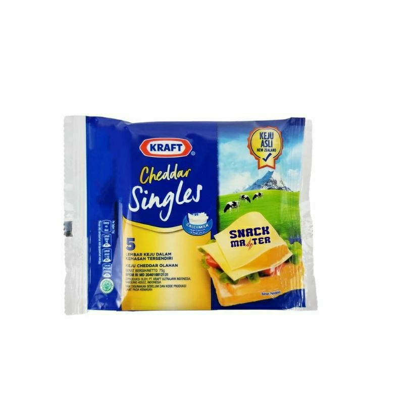 

Keju Kraft Cheddar Singles 75gr