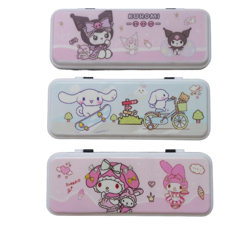 

Tempat pensil SANRIO 2 susun ada cetakan / Kotak pensil sanrio plastik tebal / kotak pensil 2 susun sanrio