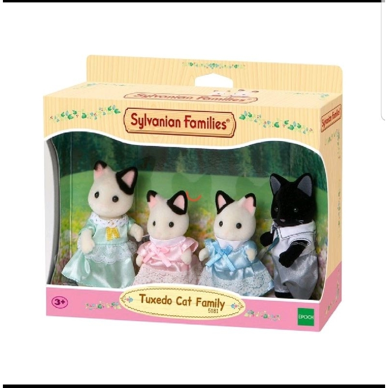 Sylvanian Families Tuxedo Cat Family
