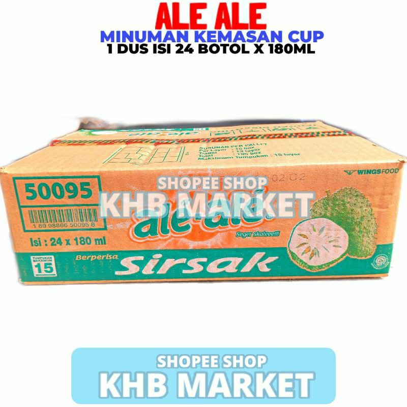 

Ale Ale Rasa Sirsak 1 Dus Isi 24 Pcs x 180ML