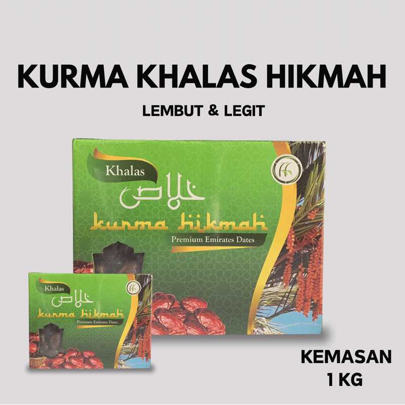 

kurma date khalas hikmah 1kg renyah enak empuk manis original