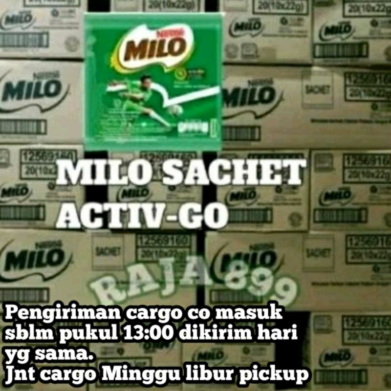 

MILO SACHET ACTIV-GO DUS/KARTON ISI 20 RENCENG (10X22GR)