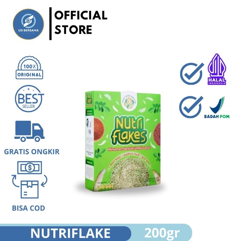 

Nutriflakes Sereal Umbi Garut Atasi Maag dan Asam Lambung 200gr Banjarmasin
