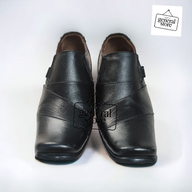 [Kulit Asli] Sepatu Pria Zipper QIZIO Slip-on  Formal Second
