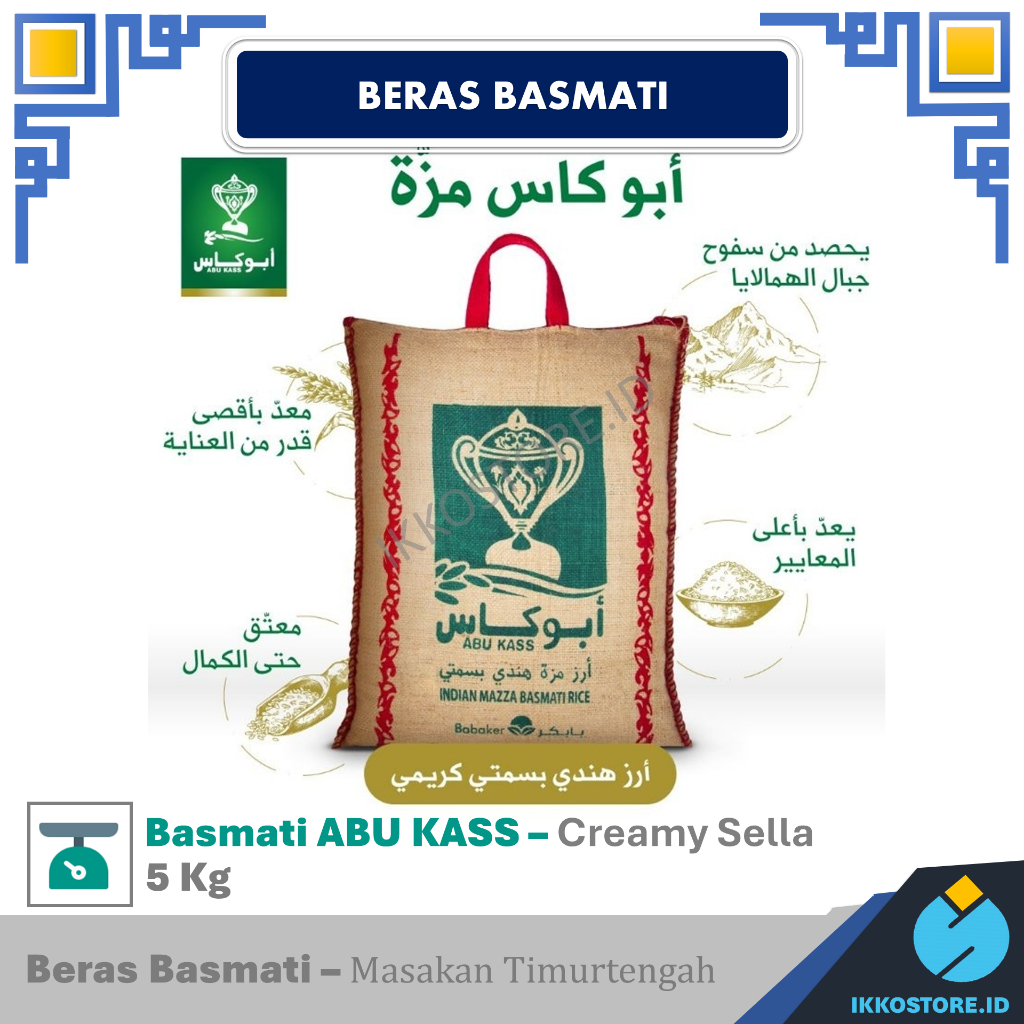 

Beras Basmati Asli India Abukass Basmati Rice Kemasan 5kg Abu Kass Segel Original