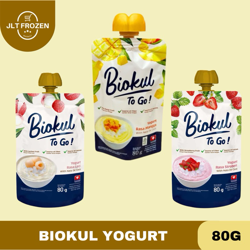 

Biokul To Go / Yoghurt Pouch/ Minuman Yoghurt /Yogurt Rasa Mangga / Leci / Strawberry 80g