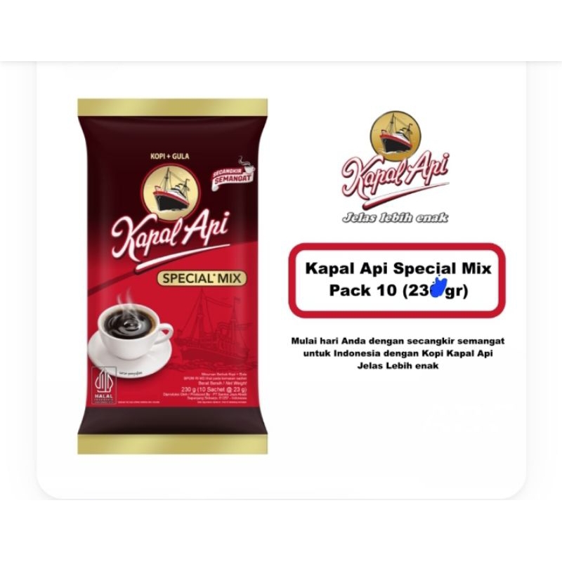 

kopi kapal api special mix harga 1 renteng x 23gr x 10 sachet
