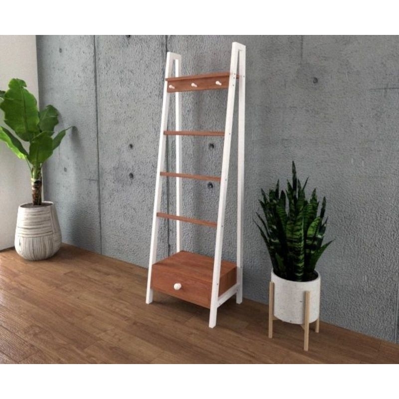 Rak mukenah+laci rak sajadah rak sampiran rak laci