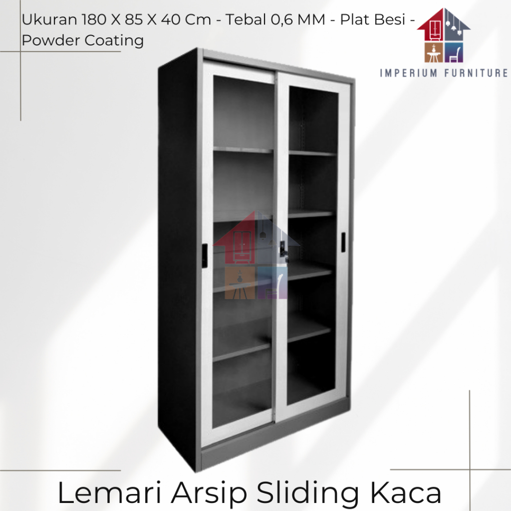 Lemari Arsip / Lemari Arsip Kaca / Lemari Arsip Besi / Lemari File Besi / Lemari File Sliding Kaca /