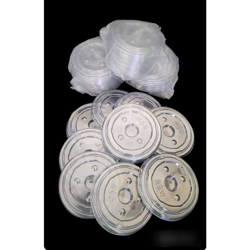 Tutup Cup  Gelas Datar Bintang (50pcs) Bening Gelas 10/12/14/16/18/22 oz