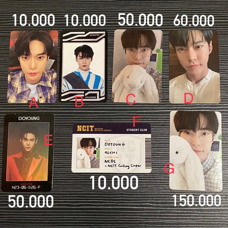 Photocard PC NCT 127 Doyoung Bunny