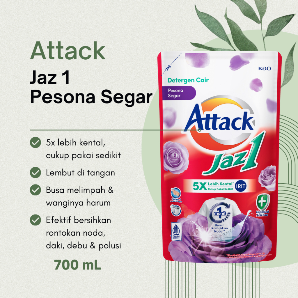 Attack Jaz1 Deterjen Cair Sabun Cuci Baju 700g / Attack Jaz1 Deterjen Cair Sabun Cuci Baju 700ml
