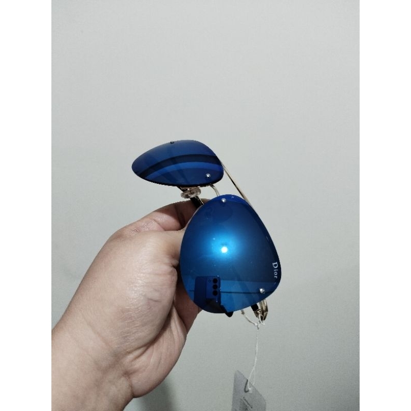 DIOR: Mirror Sunglasses BLUE