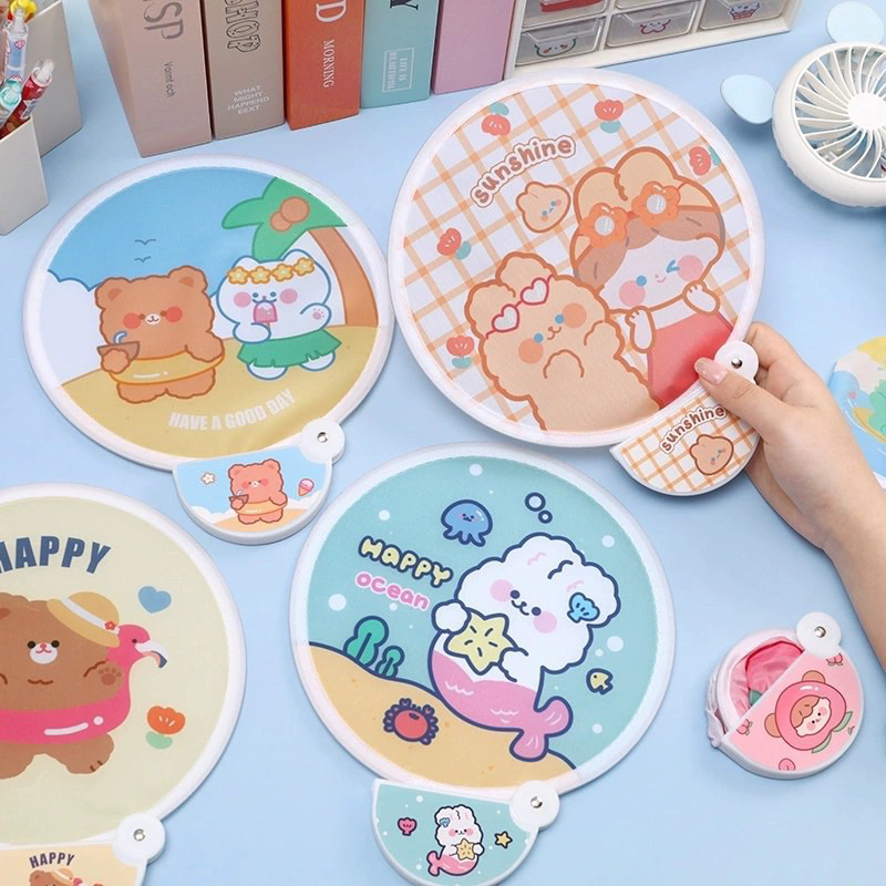 kipas lipat / kipas lucu / kipas kain lipat / kipas tangan / kipas tangan lipat