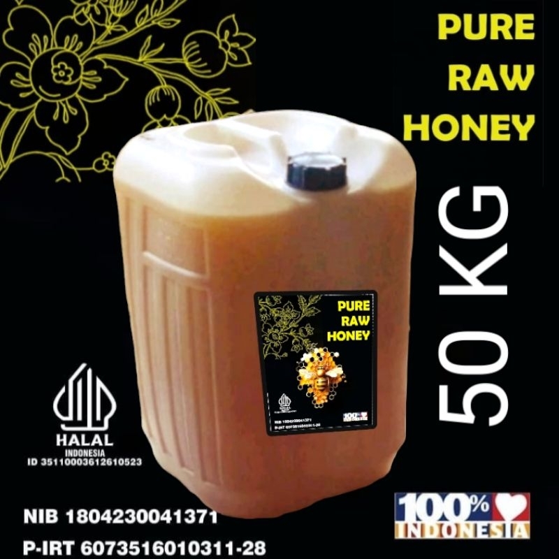 

[GROSIR ] 50 KG - Madu Asli Murni Multiflora Raw Honey Original 100%