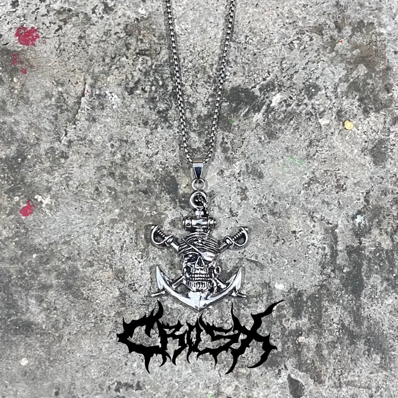 HAREM NECKLACE / SWORD ANCHOR PEDANG JANGKAR KALUNG TENGKORAK SKULL NECKLACE / KALUNG CROSS SALIB KA