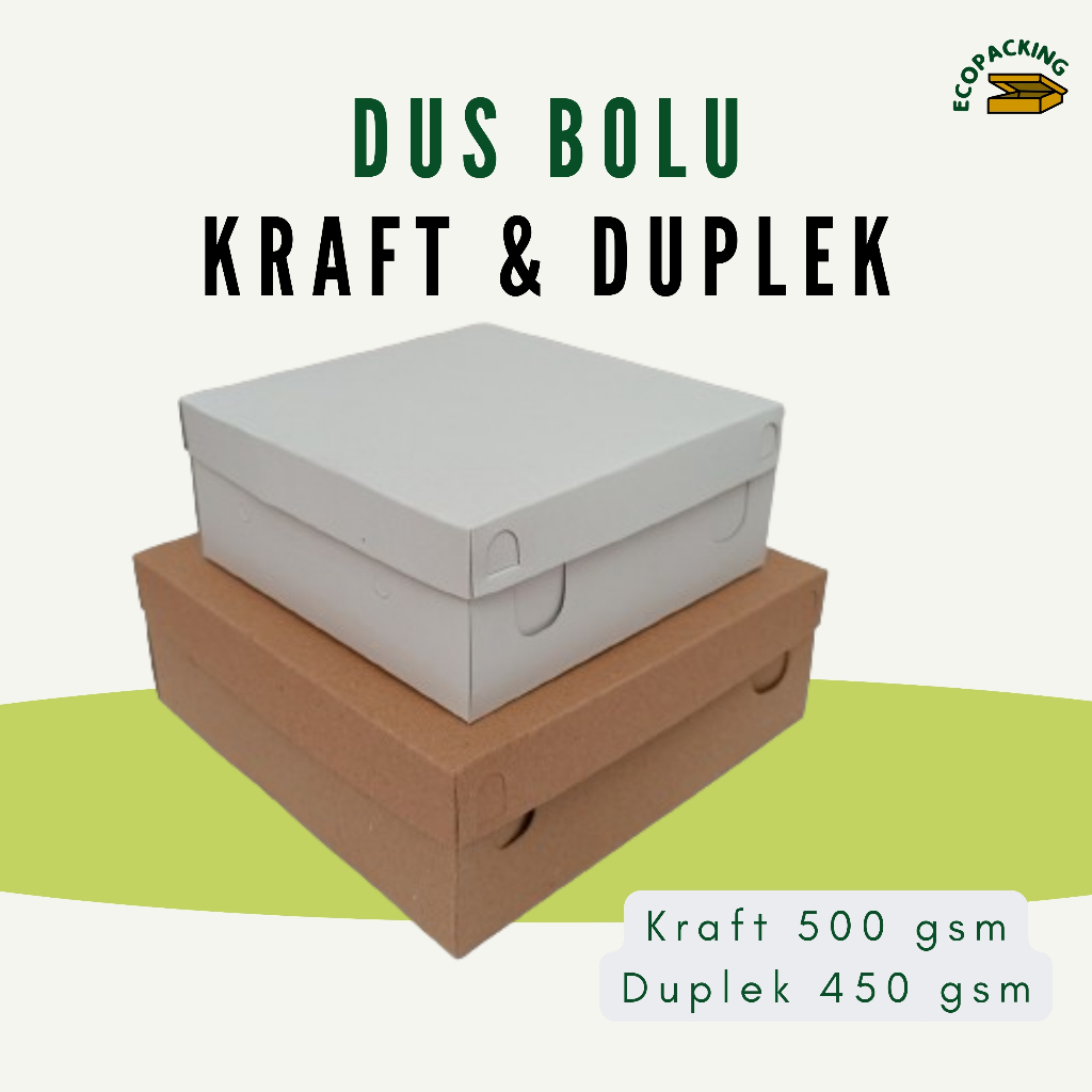 Dus Bolu / Roti / Kue besar Kraft / Duplex. ukuran 25x25x10 / 28x28x12