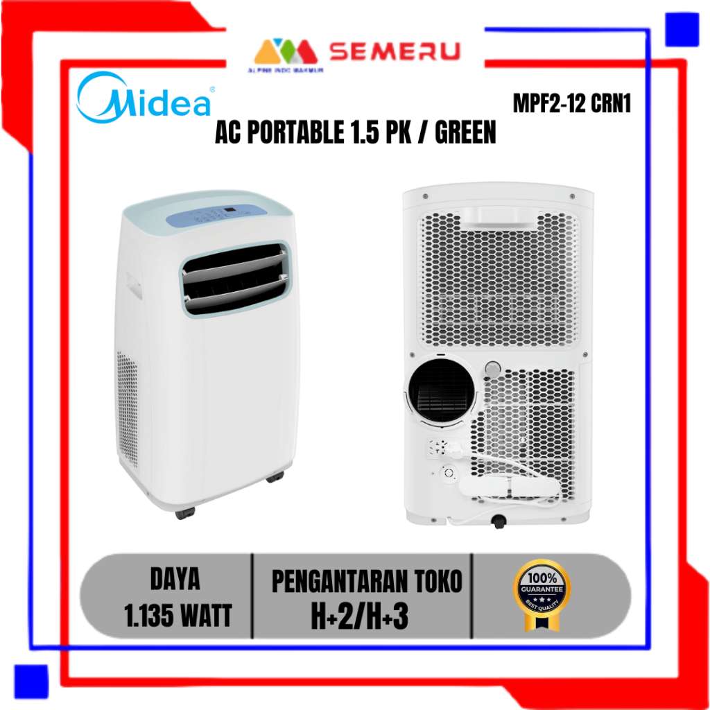 MIDEA AC Portable 1.5 PK / Green MPF-12 CRN1 (G)  ( KHUSUS MAKASSAR )