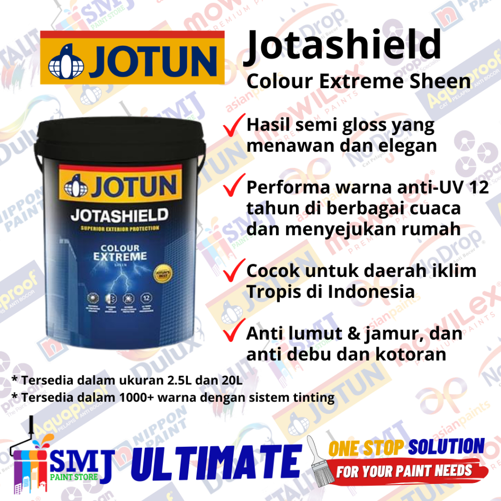 Cat Tembok Eksterior JOTUN JOTASHIELD EXTREME Warna 0001 white 20L