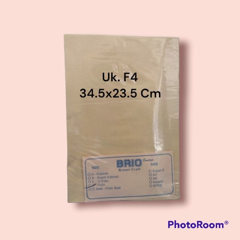 

Amplop Coklat BRIO F4 (100 Pc)
