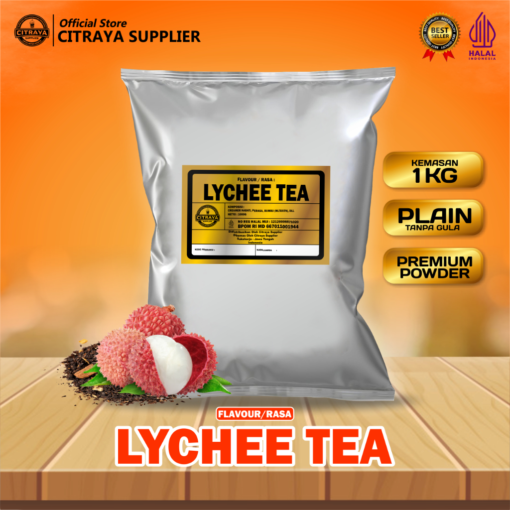 BUBUK MINUMAN CITRAYA POWDER RASA LYCHEE TEA / BUBUK CITRAYA POWDER RASA LYCHEE TEA / SERBUK MINUMAN