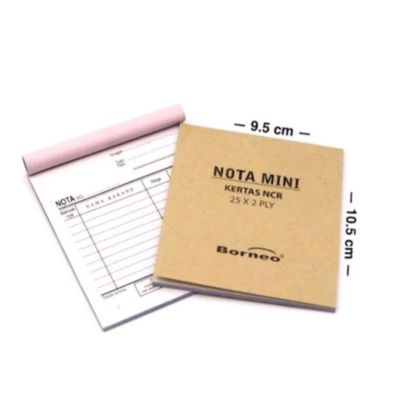 

Nota kontan mini 2ply merk borneo